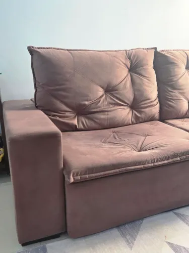 Sofá Estofado Confortavel - Excelente Estado