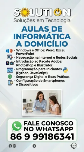 Aulas de informática a domicílio