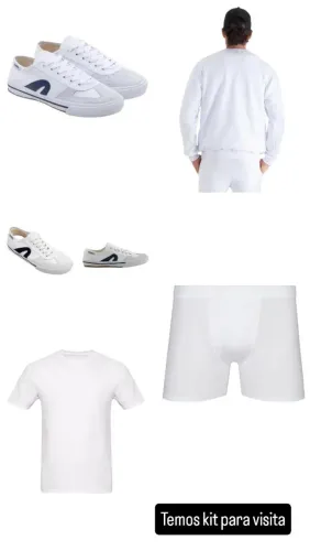 Kit roupa branca para visita - sistema prisional
