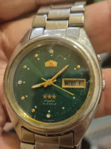 Relógio ORIENT CRYSTAL 3 ESTRELAS VERDE - REVISADO