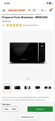 Microondas Brastemp