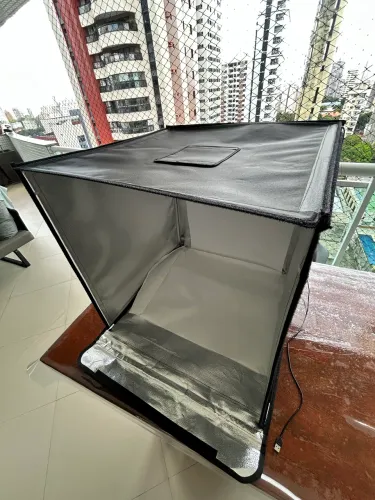 Mini Studio Fotográfico Profissional Com Led Dobrável Fotos