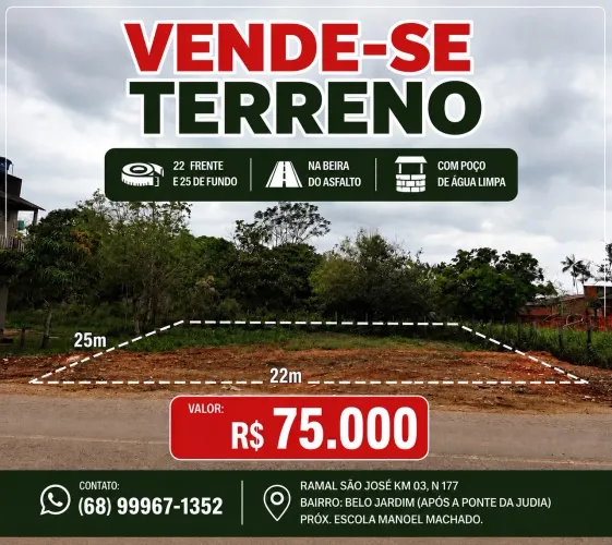 Terreno 22x25