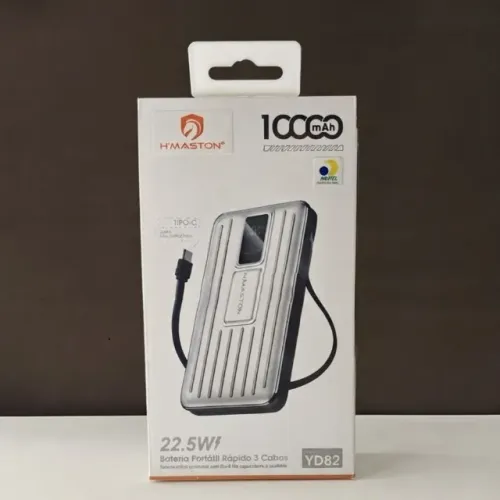 CARREGADOR PORTÁTIL POWER BANK HMASTON 10000MAH