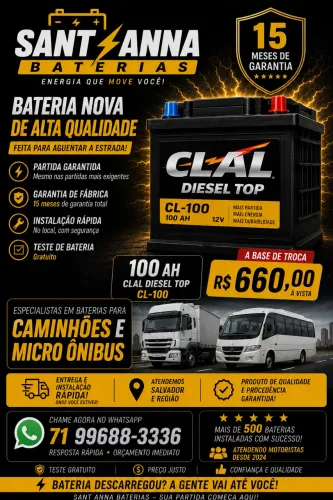Bateria CLAL Diesel Top CL-100