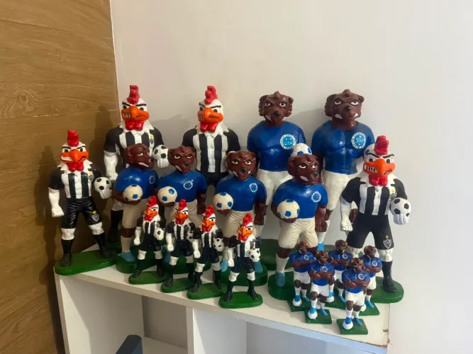 Kit torcedor mineiro mascotes mafia azul galoucura