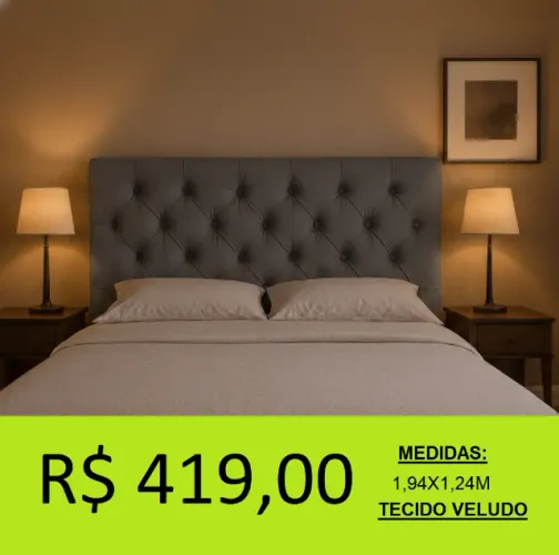 Cabeceira king veludo de otima qualidade - temos a pronta entrega 