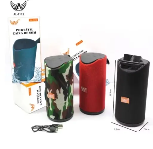 Caixinha de Som Bluetooth 20W Potente + Rádio FM | Resistente à Água