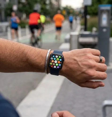 Apple Watch Series 7 45mm GPS Midnight - Impecável na Caixa