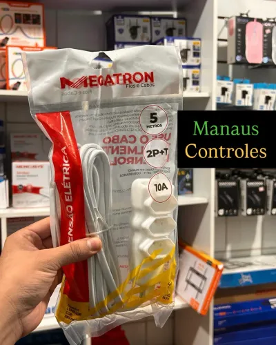 Extensão Elétrica de 5 Metros 10A Megatron - Promoção