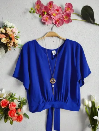 Blusa feminina azul tamanho M