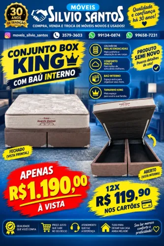 Cj box King muito conservada com base baú articulada combino entrega