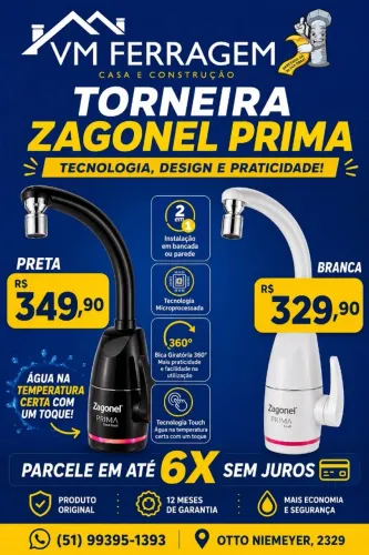 Torneira eletronica Zagonel Prima