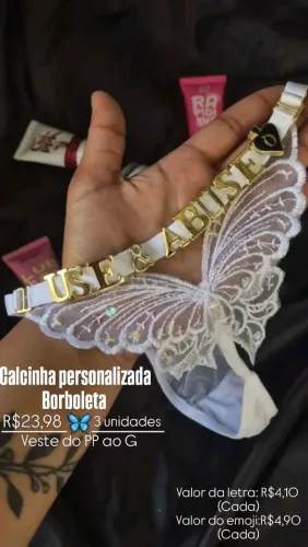 Calcinha para personalizar modelo Borboleta