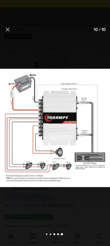 Módulo de som amplificador ts400x4