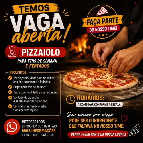 Vagas disponíveis Pizzaolo