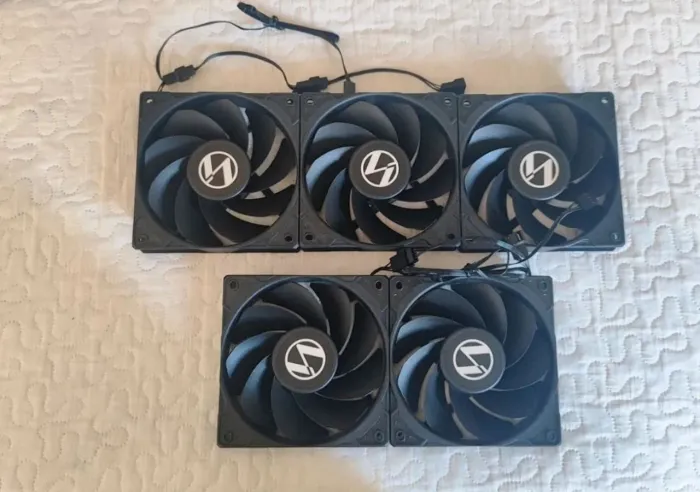 " KIT 5 FANS LIAN LI BLACK REVERSAS " ( NOVAS NUNCA FORAM USADAS )