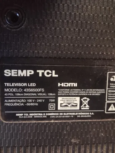 Tv tcl 43 smart perfeita