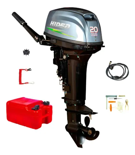 Motor Hidea 20HP 2Tempos Elétrico Manche Rabeta 15" - Motor de Popa Novo