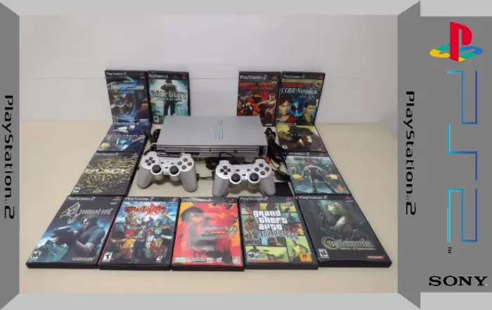 Sony Playstation 2 Fat Silver Com Matrix E 13 Jogos
