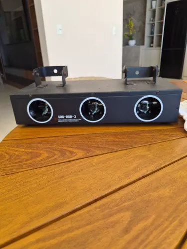 Laser sog RGB 3 saídas de 550mw Dmx áudio rítmico bivolt