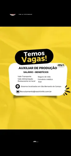 Auxiliar dr produção