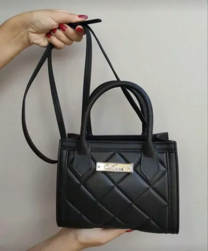 Bolsa Feminina Transversal / Ombro, Mão | Preta