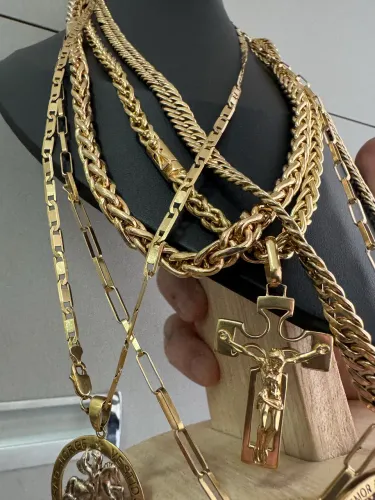 Corrente de ouro 18k certificado garantia eterna.