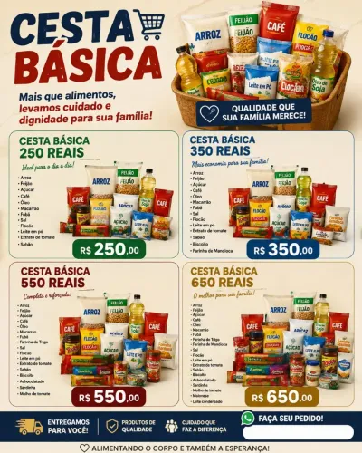 Adquira sua cesta básica sem sair de casa