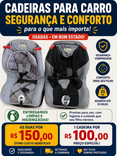 Cadeiras infantil crianças até 25kilos
