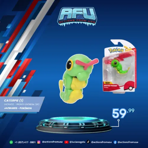 Pokémon Jazwares Battle Figure Caterpie