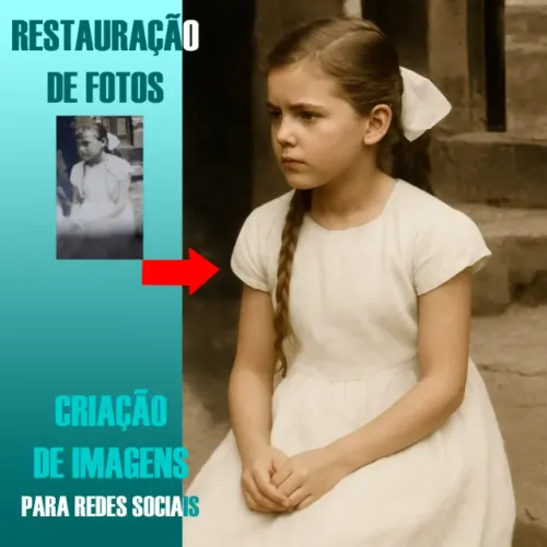 Imagens para redes sociais e restauração de fotos antigas