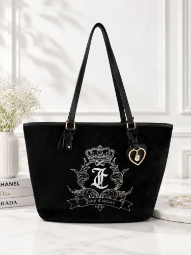 Bolsa Juicy Couture Preto Veludo Original 
