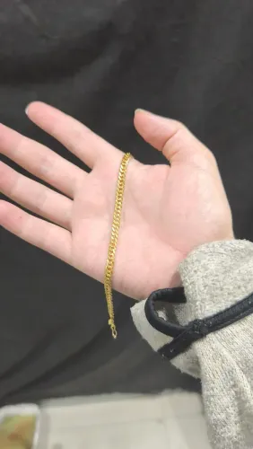 pulseira oca de ouro  18k grumet duplo