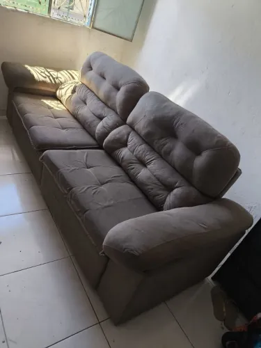 Sofá 4 Lugares Retrátil Reclinável