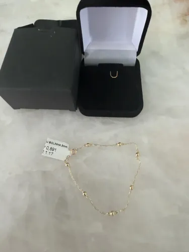 Pulseira Ouro Bolinha 3mm