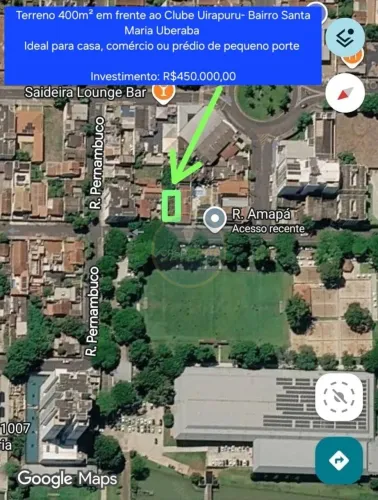 Terreno à venda, 400 m² por R$ 450.000 - Santa Maria - Uberaba/MG
