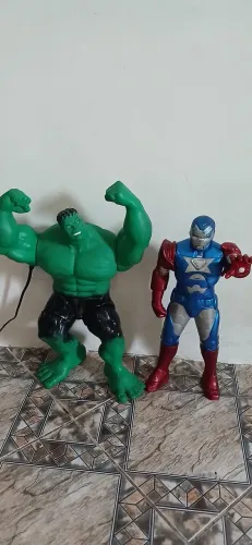 Bonecos Marvel 45cm hulk gigante e patriota de ferro
