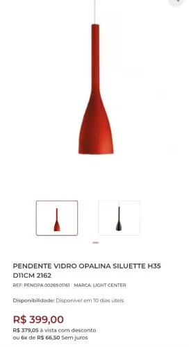 Luminárias Melody Startec cúpula de vidro