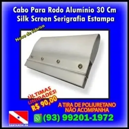 Cabo Para Rodo Alumínio 30 Cm Silk Screen Serigrafia Estampa