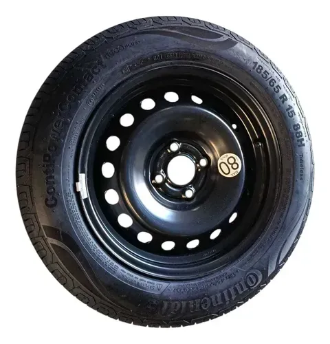 Roda Ferro Estepe Pneu Aro 15 4x100 Sandero 2017 A 2021 Preto
