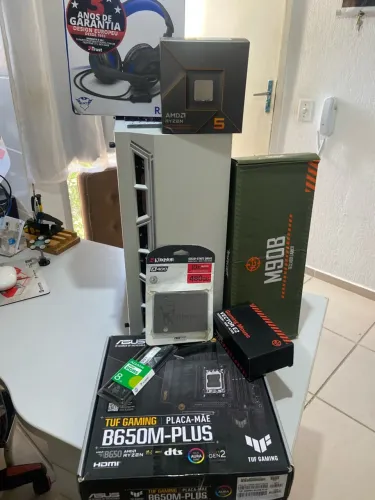 CPU gamer Ryzen 5 8500G Am5 novo 8 giga memoria ddr5 4800 mhz nova placa gamer asus Tuf