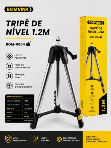 Tripé de nível 1.2m