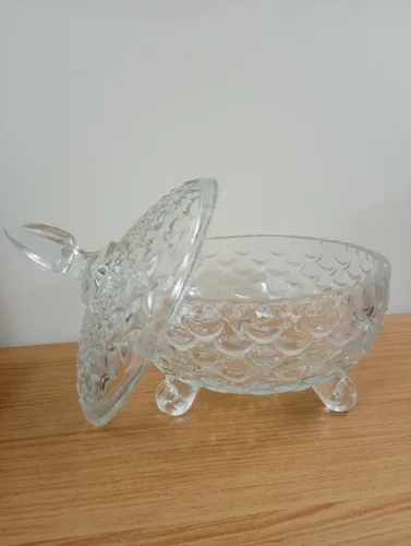Bomboniere De Vidro Potiche Decorativo Baleiro 16x18cm