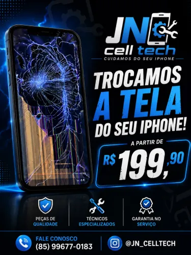 Troco a tela do seu iPhone a partir de 199,99