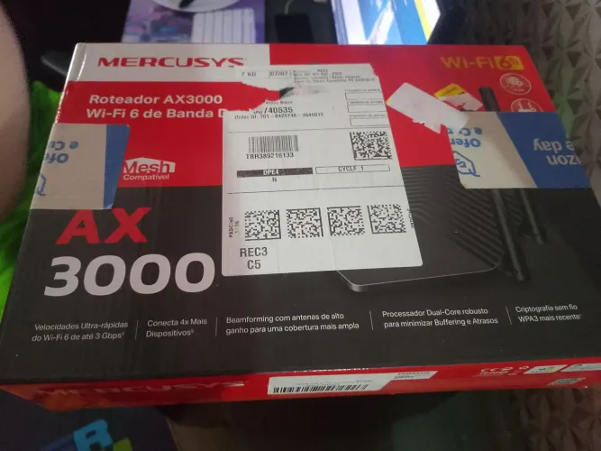 Roteador Mercusys Ax3000 Wifi6 NF e 5 Anos Garantia