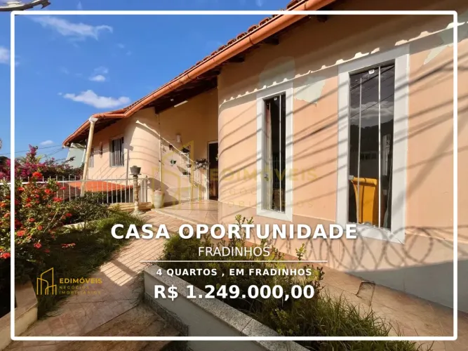 Fradinhos: Casa com Vista Maravilhosa e Ampla Área de Lazer