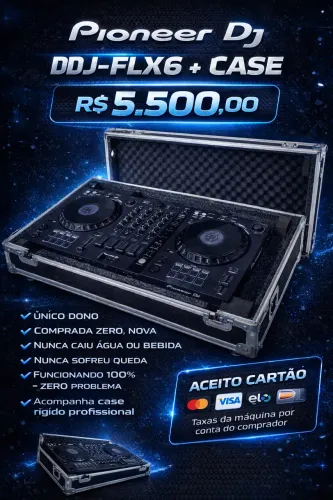 Pioneer DJ DDJ-FLX6 + Case Profissional