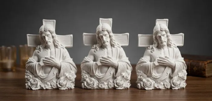 12 Sagrado coração de Jesus/gesso cru