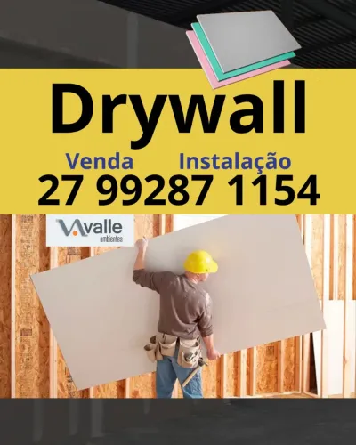 Drywall (gesso acartonado) Paredes ou Teto